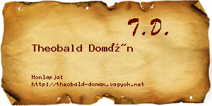 Theobald Domán névjegykártya